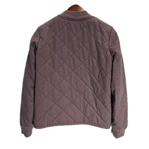 Fox Racing Womens Cosmic Quilted Insulated Bomber Jacket Sz S mauve/dusty purple - Picture 2 of 11